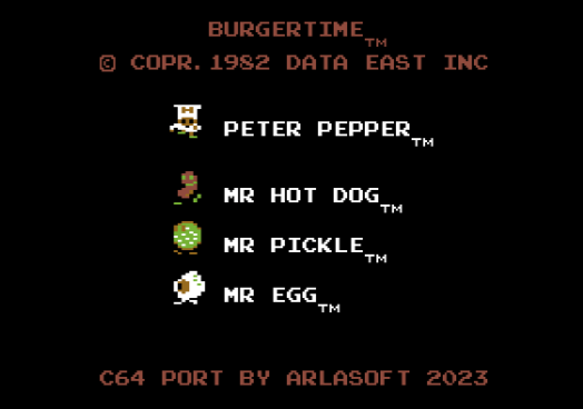 Burger Time (2023,&nbsp;Arlasoft)
