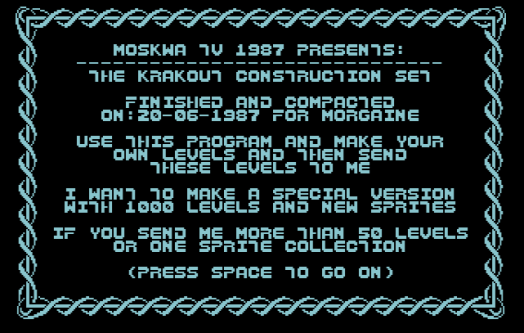 Krakout Construction Set (1987, Moskwa&nbsp;TV)