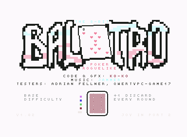 Bal8tro - the 8-bit poker roguelike (2026, Kornel Kolma)